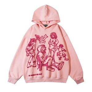 Pink Graphic Hoodie